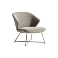 **Chaise moderniste en tissu avec base en métal**