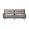**Canapé gris moderne en tissu avec pieds en bois**