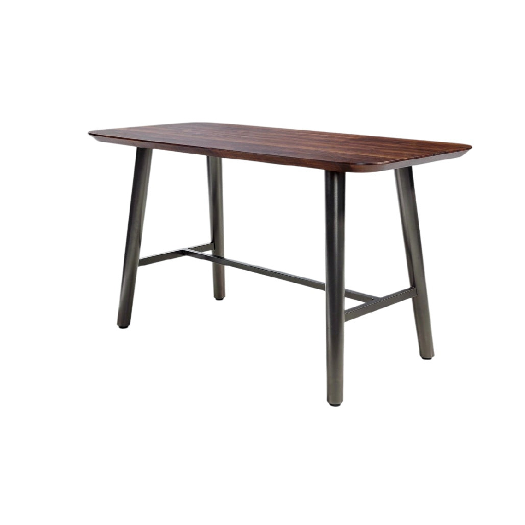 **Table moderne en bois et métal - Design minimaliste et robuste**